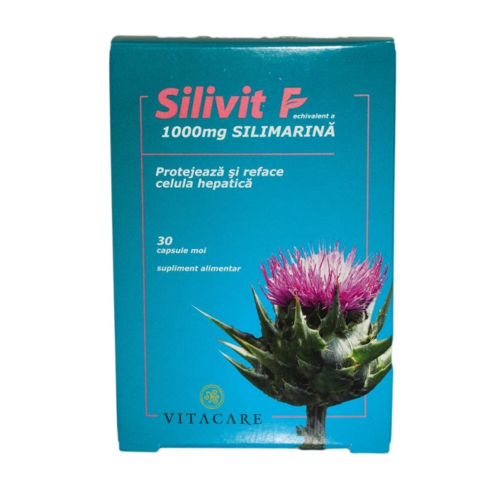Protectoare hepatice - Silivit F, 30 capsule, Vitacare, sinapis.ro