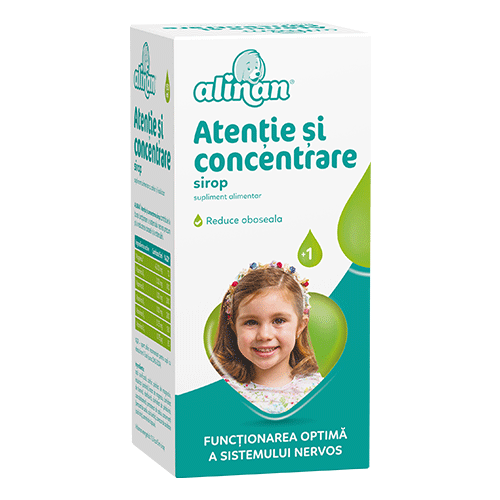 Copii - Sirop atenție și concentrare Alinan, 150 ml, Fiterman Pharma, sinapis.ro