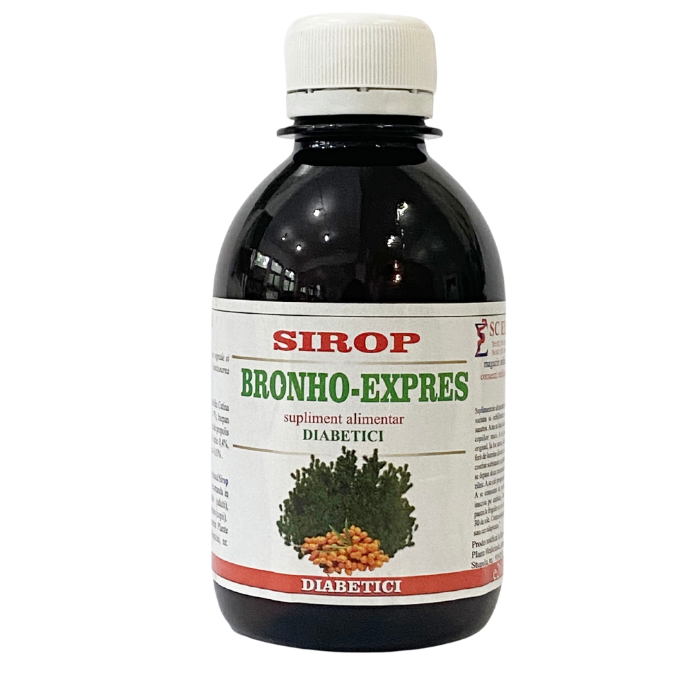 Siropuri de tuse - Sirop Bronho-Expres diabetici, 200ml, Elidor, sinapis.ro