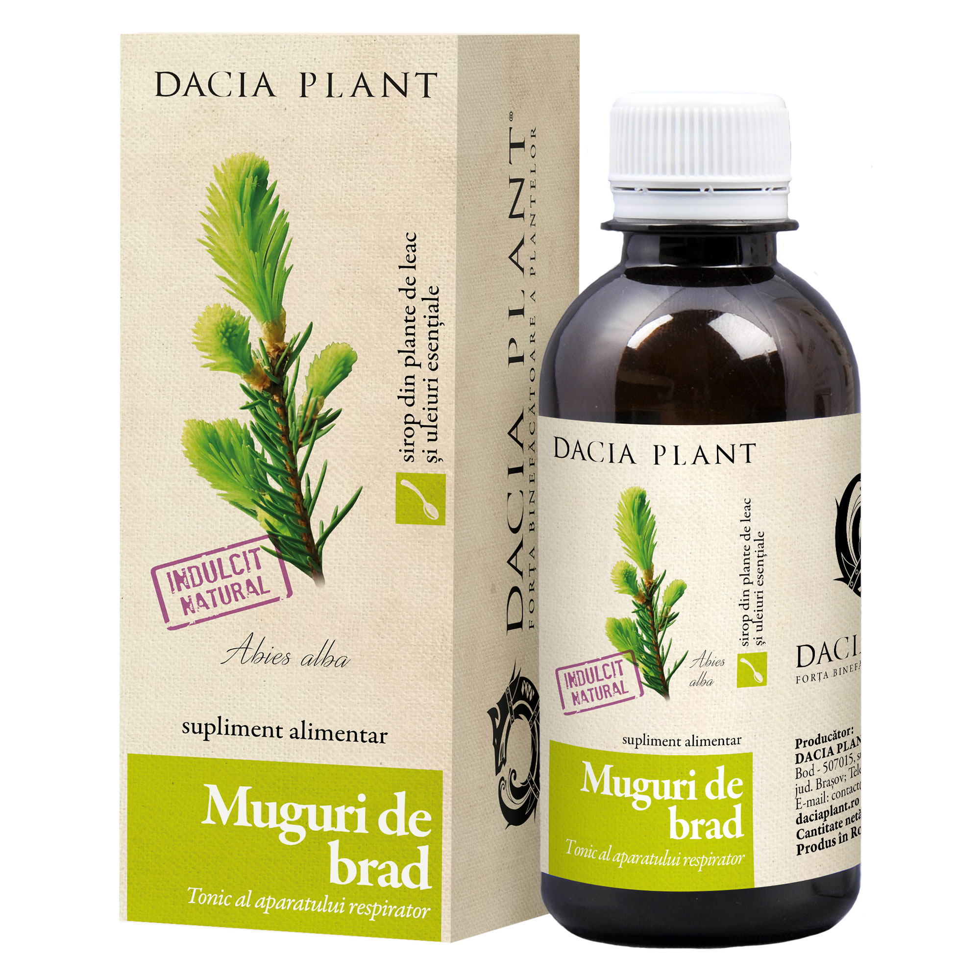 Raceala si gripa - Sirop Muguri de brad, 200 ml, Dacia Plant, sinapis.ro