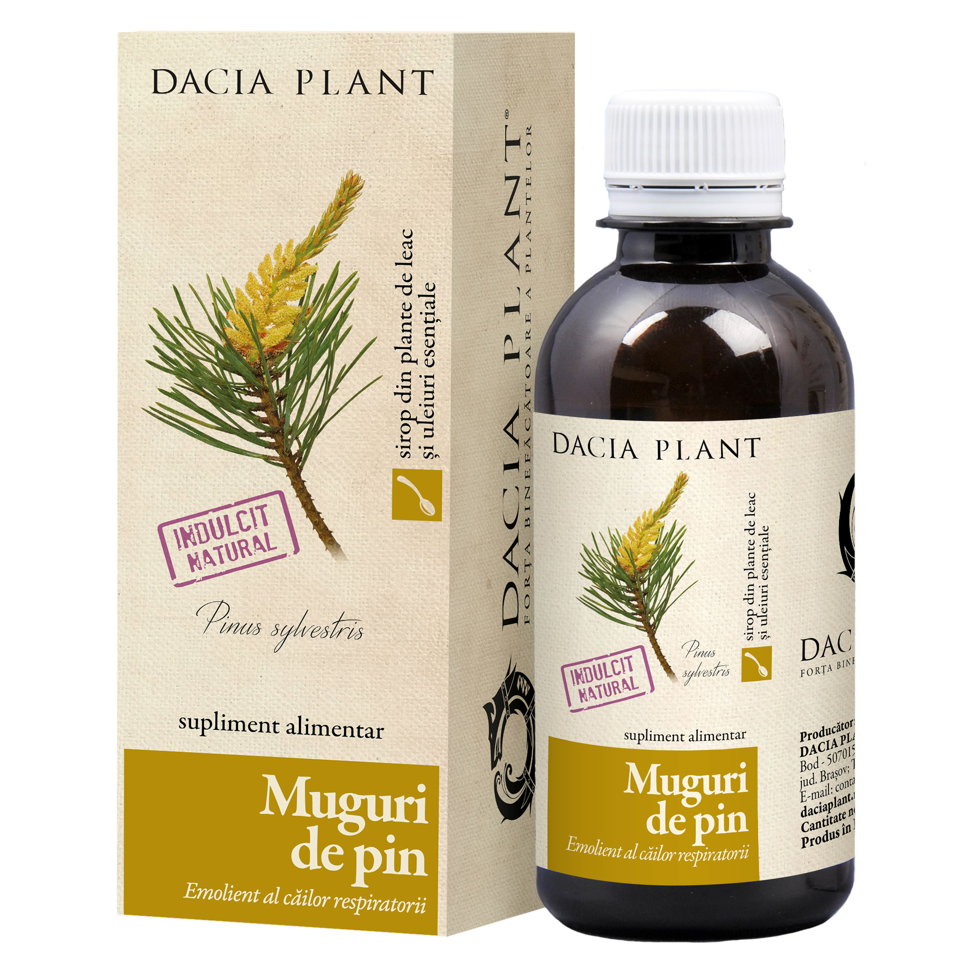 Raceala si gripa - Sirop Muguri de Pin, 200 ml, Dacia Plant, sinapis.ro