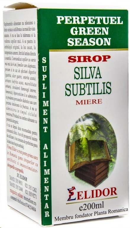 Siropuri de tuse - Sirop Silva Subtilis, 200ml, Elidor, sinapis.ro