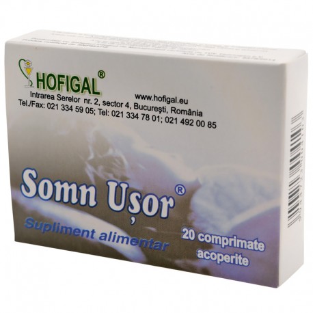 Sedative - Somn Ușor, 20 comprimate, Hofigal, sinapis.ro