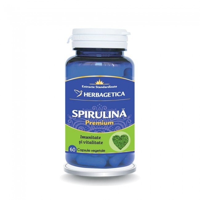 Detoxifiere - Spirulină Premium, 60 capsule, Herbagetica, sinapis.ro