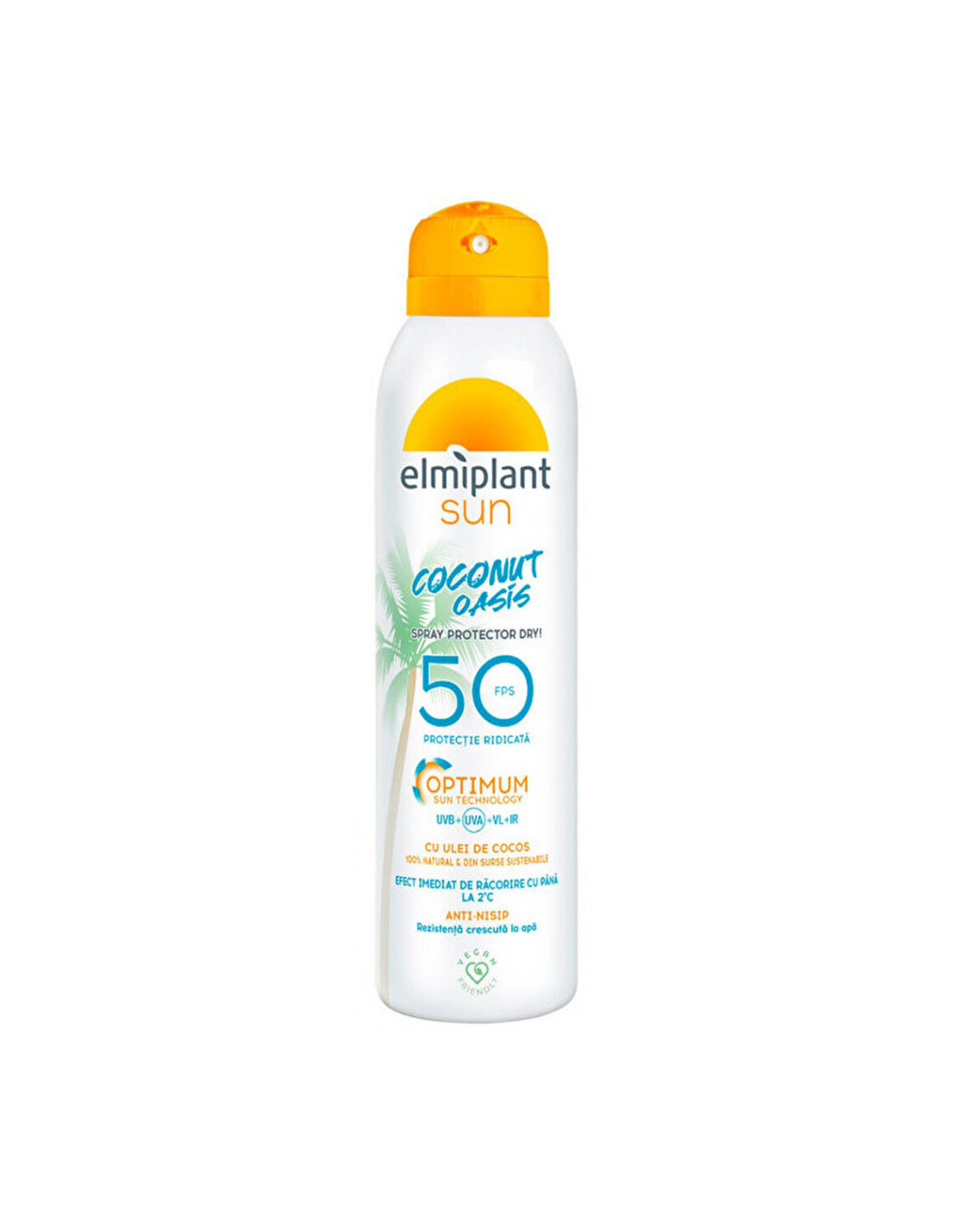 Produse cu SPF pentru corp - Spray cu protecție solară, Sun Coconut Oasis, SPF 50+, 150ml, Elmiplant, sinapis.ro