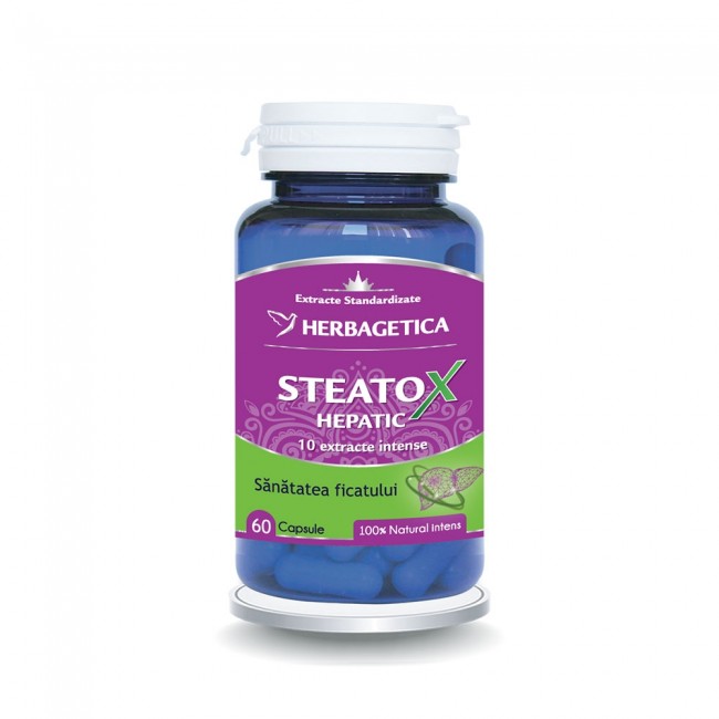 Protectoare hepatice - Steatox hepatic, 60 capsule  , sinapis.ro