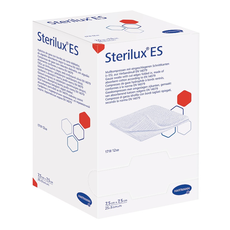 Comprese - Sterilux ES sterile 7.5cm x 7.5cm, 25 plicuri, Hartmann, sinapis.ro