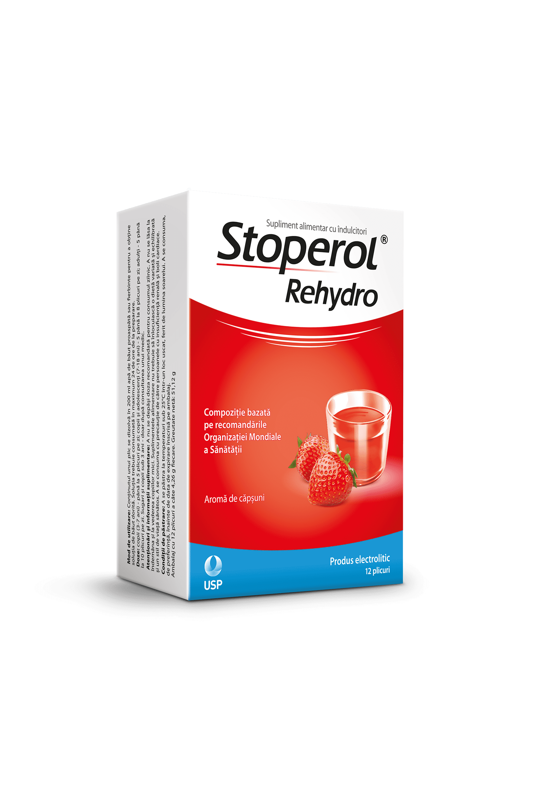 Saruri de rehidratare - Stoperol rehydro, 12 plicuri, USP, sinapis.ro