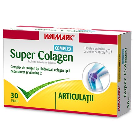 Articulatii si sistem osos - Super Colagen Complex, 30 tablete, Walmark, sinapis.ro