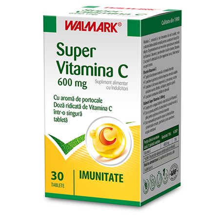Imunitate - Super Vitamina C 600 mg, 30 tablete, Walmark, sinapis.ro