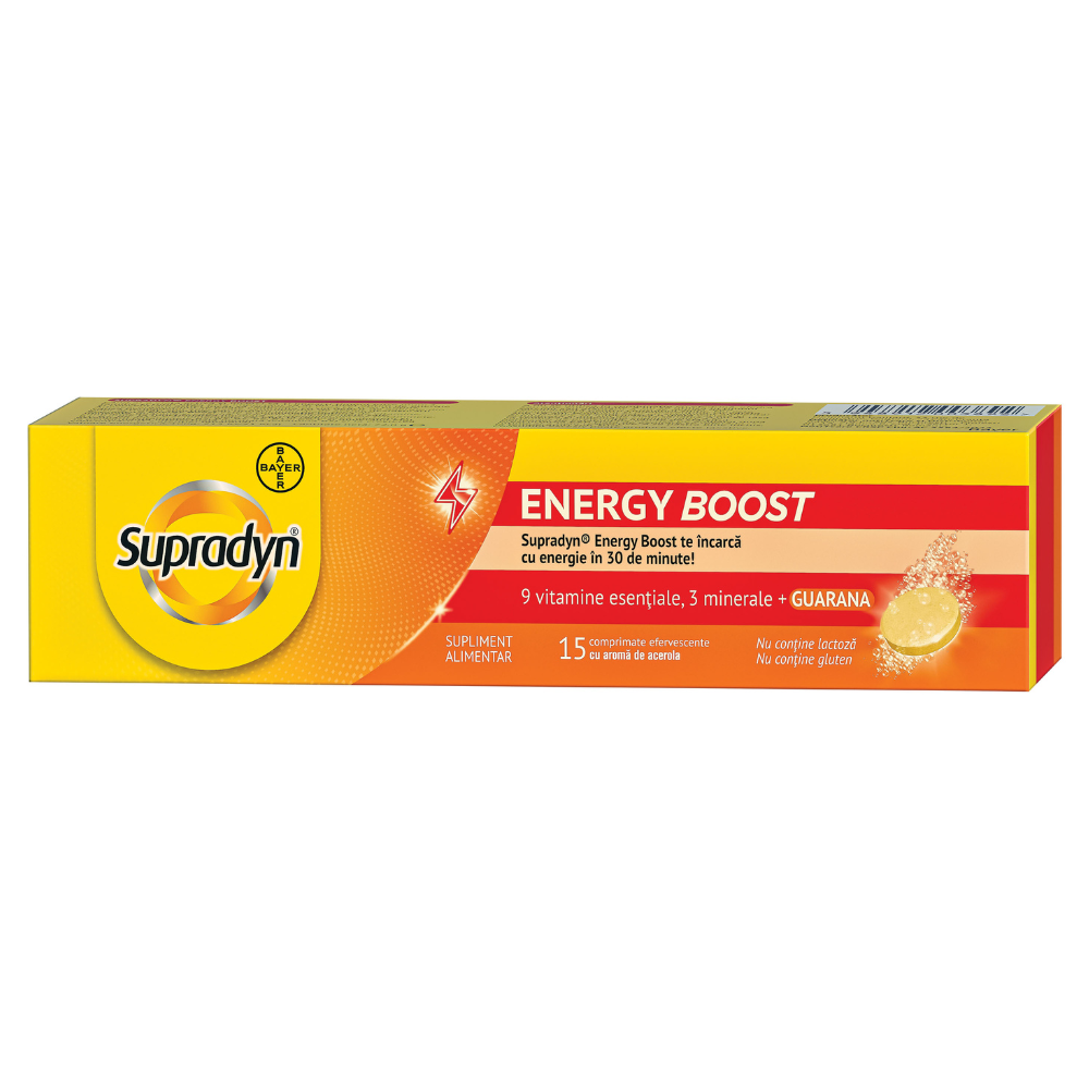 Imunitate - Supradyn Energy Boost, 15 comprimate efervescente, Bayer, sinapis.ro