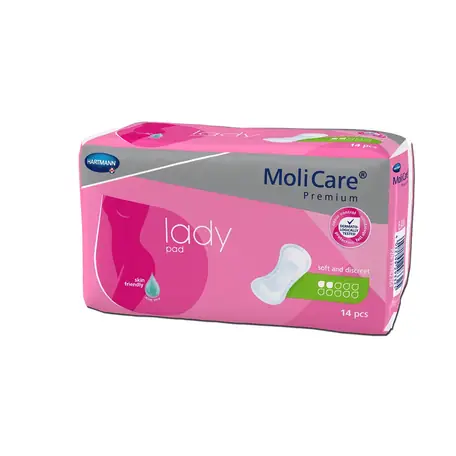 Incontinenta urinara - Tampoane MoliCare Premium lady pad incontinenta urinara usoara 2 picaturi, 14 bucati, Hartmann, sinapis.ro
