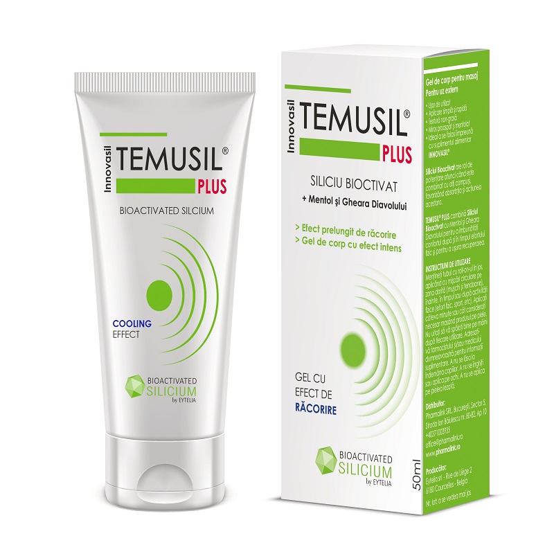 Dureri musculare - Temusil Plus gel cu efect răcotire 50 ml, Eytelia, sinapis.ro
