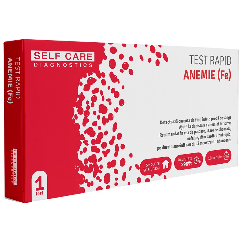 Tehnico-medicale - Test rapid anemie (Fe), 1 bucata, sinapis.ro