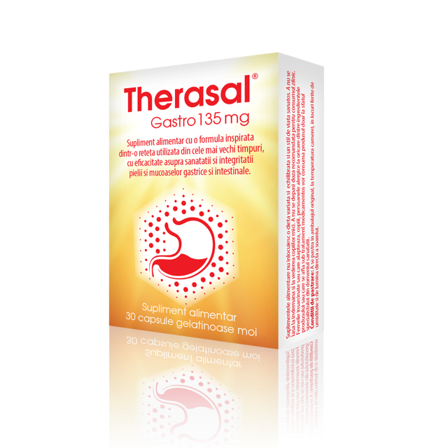 VITAMINE SI MINERALE - Therasal Gastro 135mg, 30 capsule, Vedra Intl., sinapis.ro