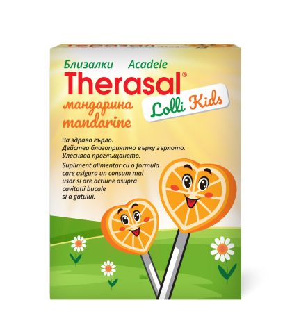 Dureri de gat - Therasal Lolly Kids lollipops, acadele pentru copii, 6 bucăți, Vedra Intl., sinapis.ro