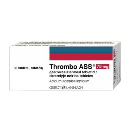 Cardiace si tensiune - Thrombo Ass 75mg, 30 comprimate gastrorezistente, Lannacher, sinapis.ro