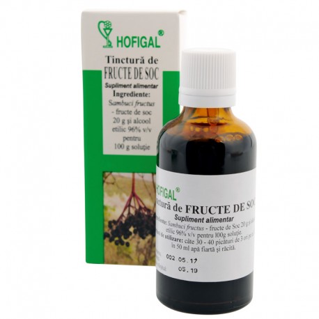 TINCTURI SI GEMODERIVATE - Tinctură de Fructe de Soc, 50 ml, Hofigal, sinapis.ro