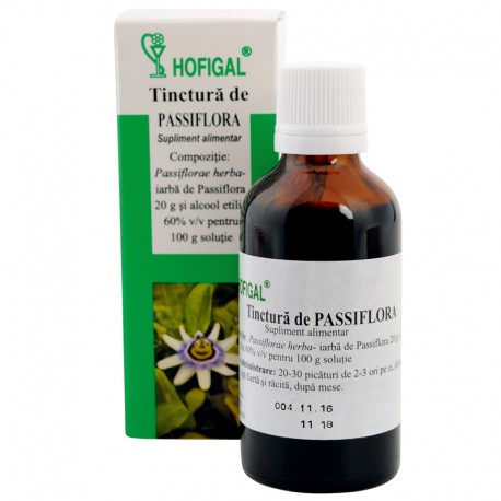 TINCTURI SI GEMODERIVATE - Tinctură de Passiflora, 50 ml, Hofigal, sinapis.ro