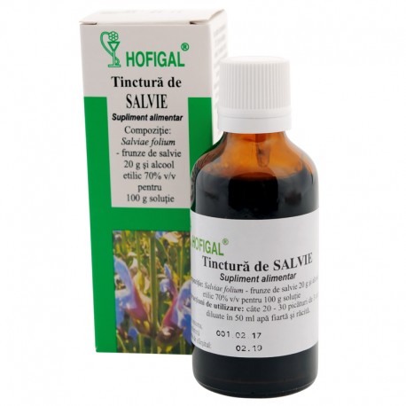 TINCTURI SI GEMODERIVATE - Tinctură de Salvie, 50 ml, Hofigal, sinapis.ro
