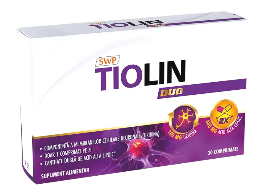 Antistres - Tiolin Duo, 30 comprimate, Sun Wave Pharma, sinapis.ro
