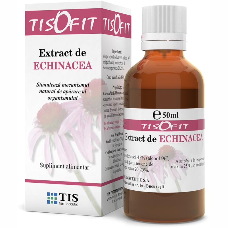 TINCTURI SI GEMODERIVATE - Tisofit extract de echinaceea, 50 ml, Tis, sinapis.ro