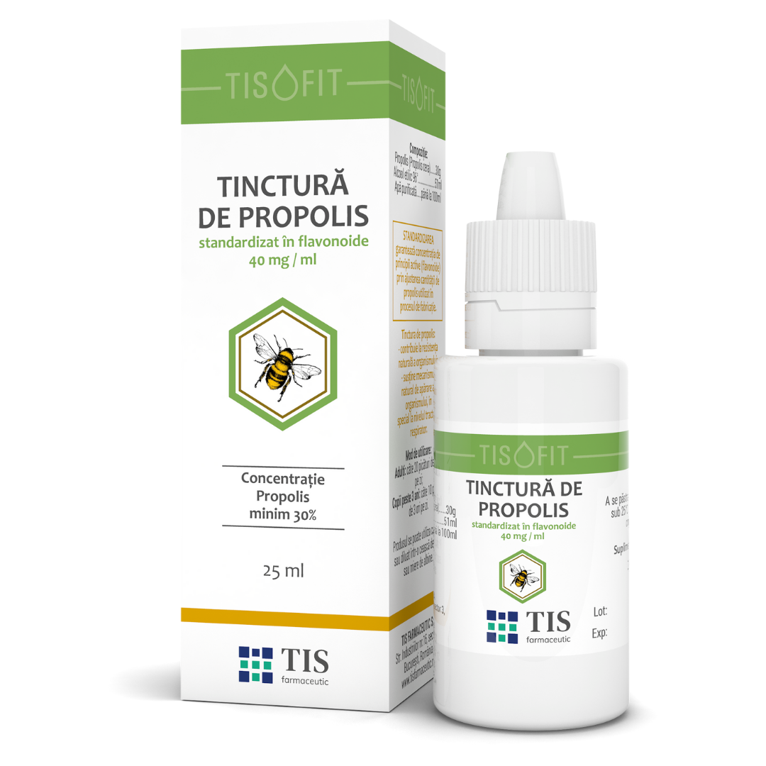 TINCTURI SI GEMODERIVATE - Tisofit tinctură de propolis, 25 ml, Tis, sinapis.ro