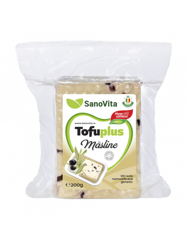 ALIMENTE DE BAZA - Tofu cu măsline, sterilizat, 200g, SanoVita, sinapis.ro