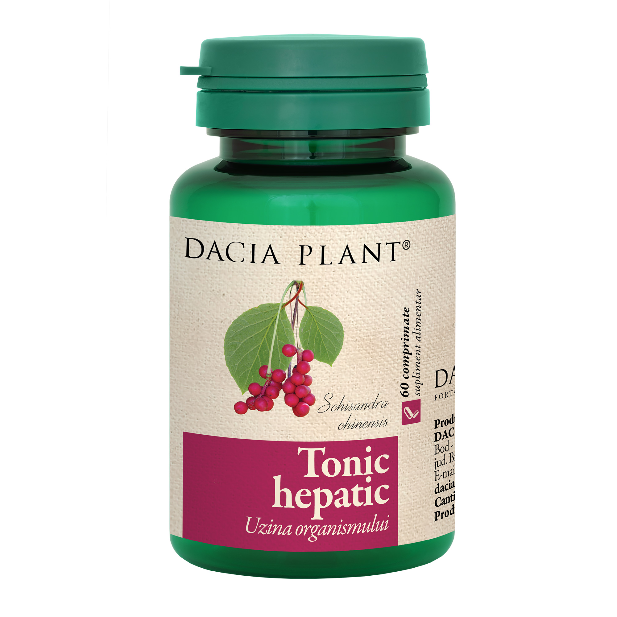 Detoxifiere - Tonic hepatic, 60 comprimate, Dacia Plant, sinapis.ro
