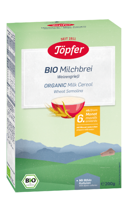 Cereale-biscuiti-pireuri - Topfer Cereale bio gris grâu lapte, +6 luni, 200g, sinapis.ro