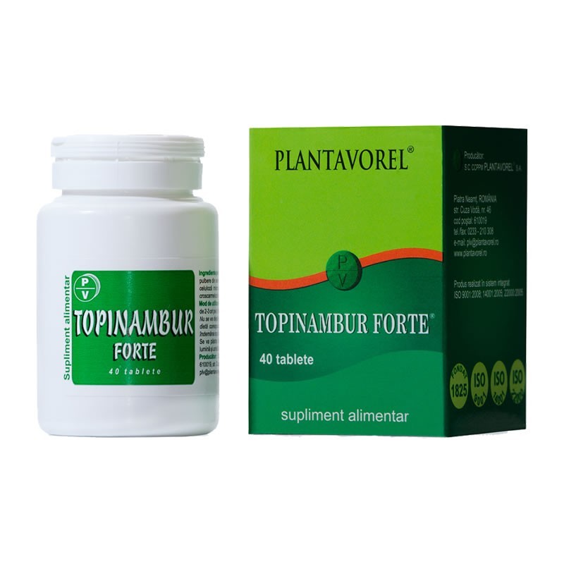 Anticolesterol - Topinambur Forte, 40 tablete, Plantavorel, sinapis.ro