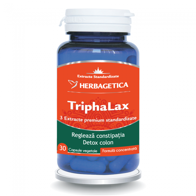 Constipatie - Triphalax 30 capsule, sinapis.ro