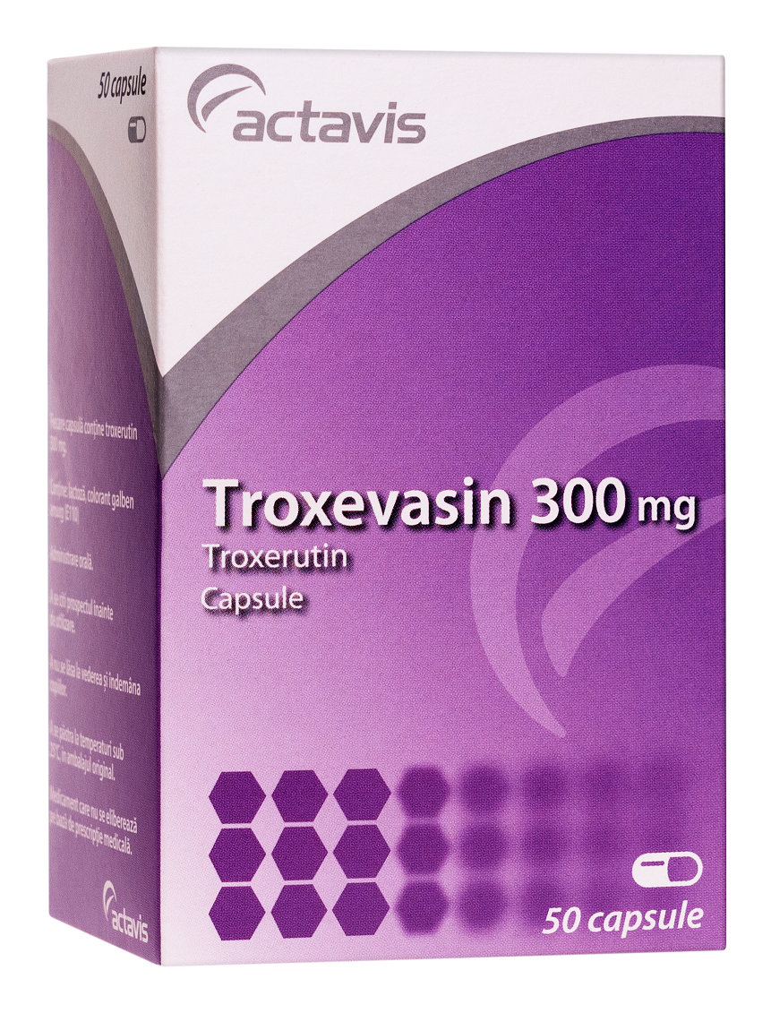 Varice - Troxevasin, 50 capsule, Actavis, sinapis.ro