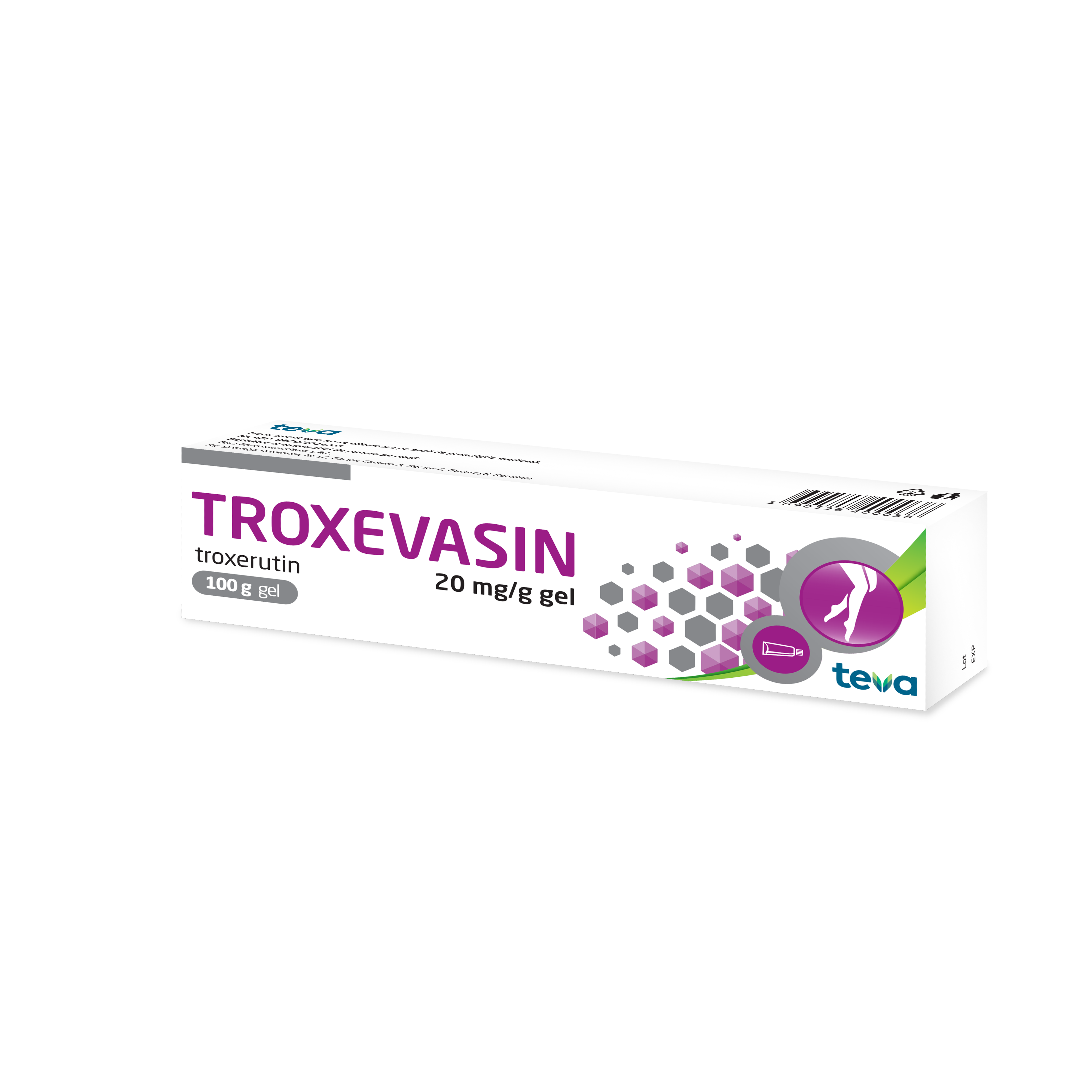Varice - Troxevasin gel 2%, 100 g, Actavis, sinapis.ro