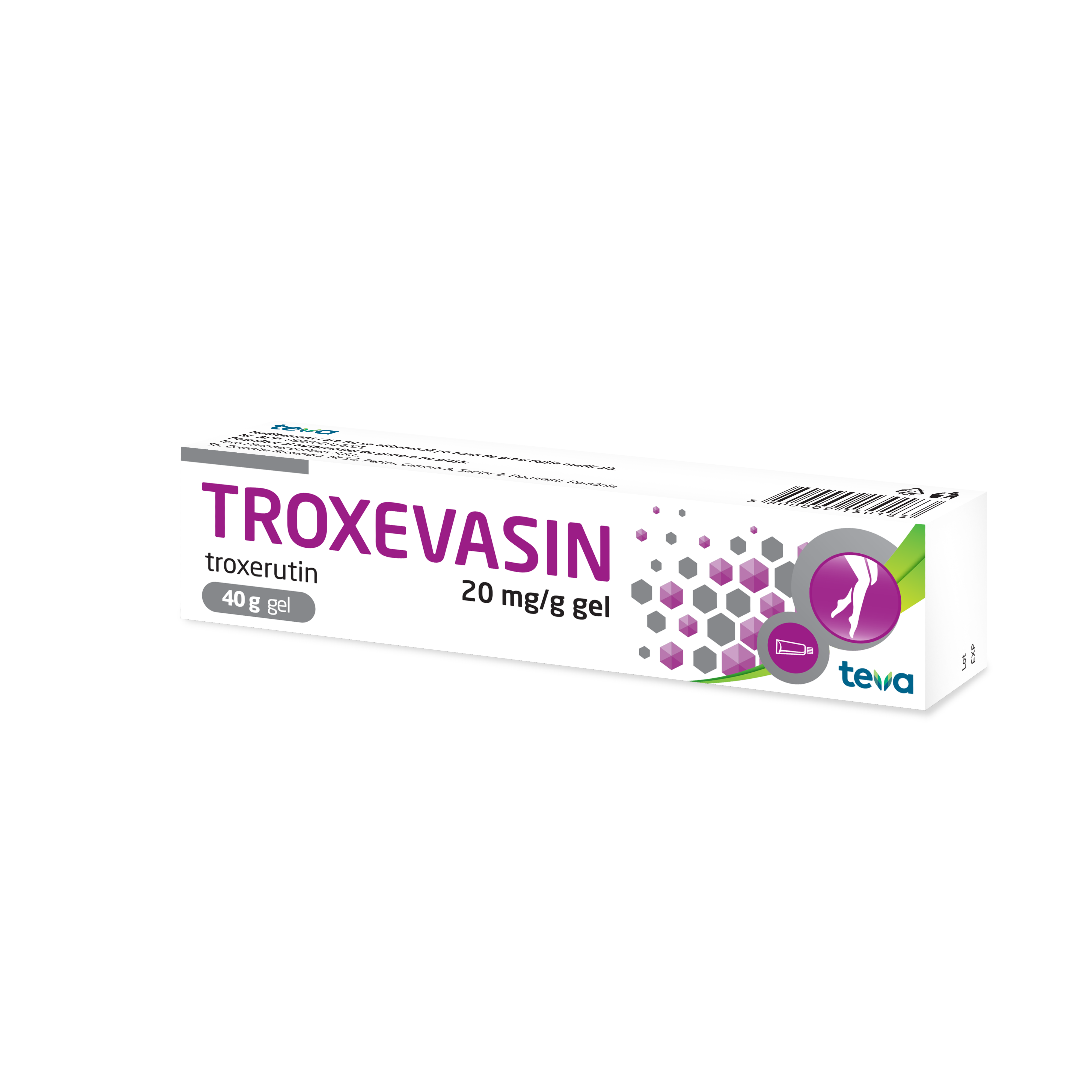 Varice - Troxevasin gel 2%, 40 mg, Actavis, sinapis.ro