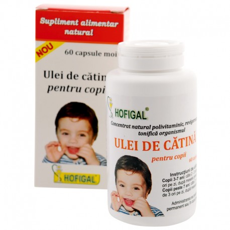 Imunitate - Ulei de Cătină pentru copii, 60 capsule moi, Hofigal, sinapis.ro