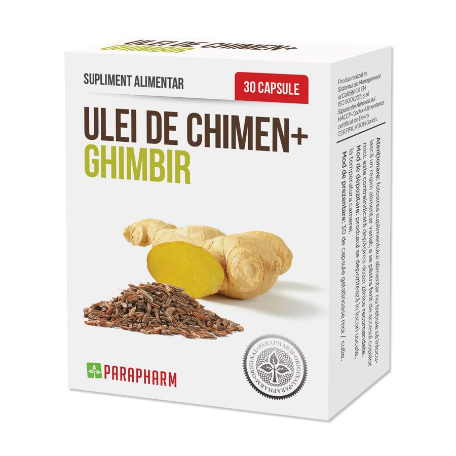 Adulti - Ulei de Chimen+Ghimbir 30 capsule, sinapis.ro