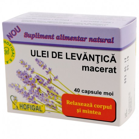 Sedative - Ulei de Levănțică macerat, 40 capsule moi, Hofigal, sinapis.ro