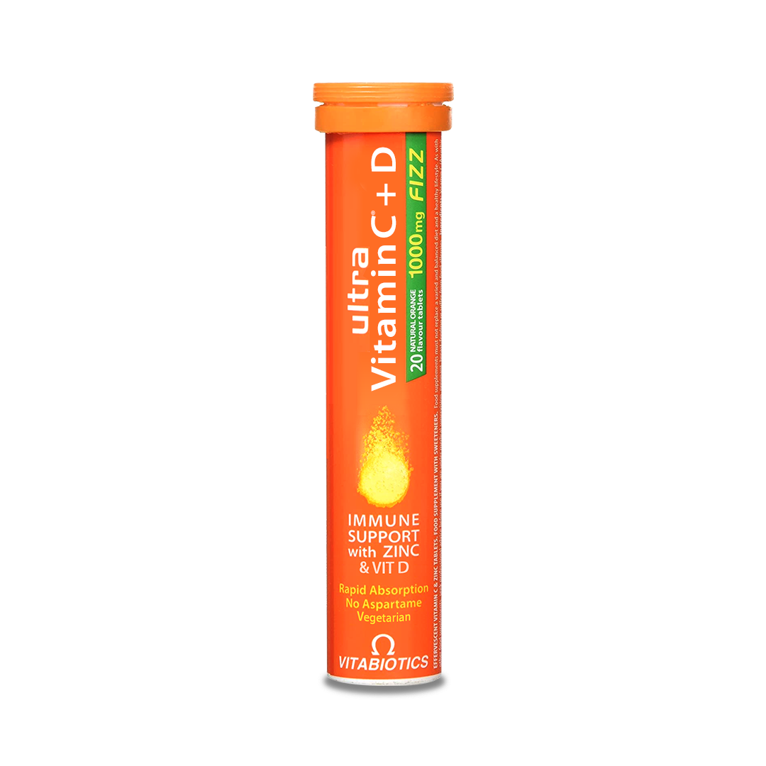 Imunitate - Ultra Vitamina C+D Fizz 1000 mg, 20 tablete efervescente, Vitabiotics, sinapis.ro