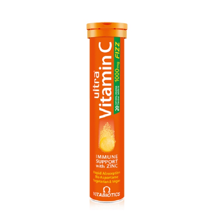 Imunitate - Ultra Vitamina C Fizz 1000mg, 20 tablete efervescente, Vitabiotics, sinapis.ro