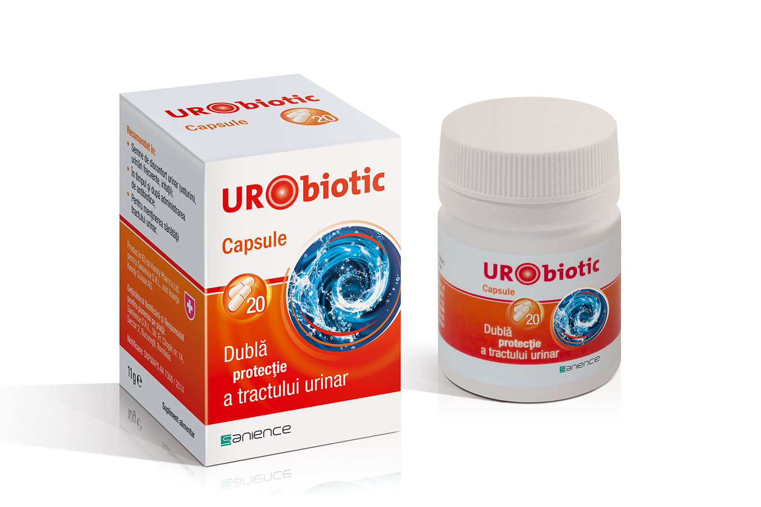 Dezinfectante urinare - URObiotic , 20 capsule, Sanience, sinapis.ro