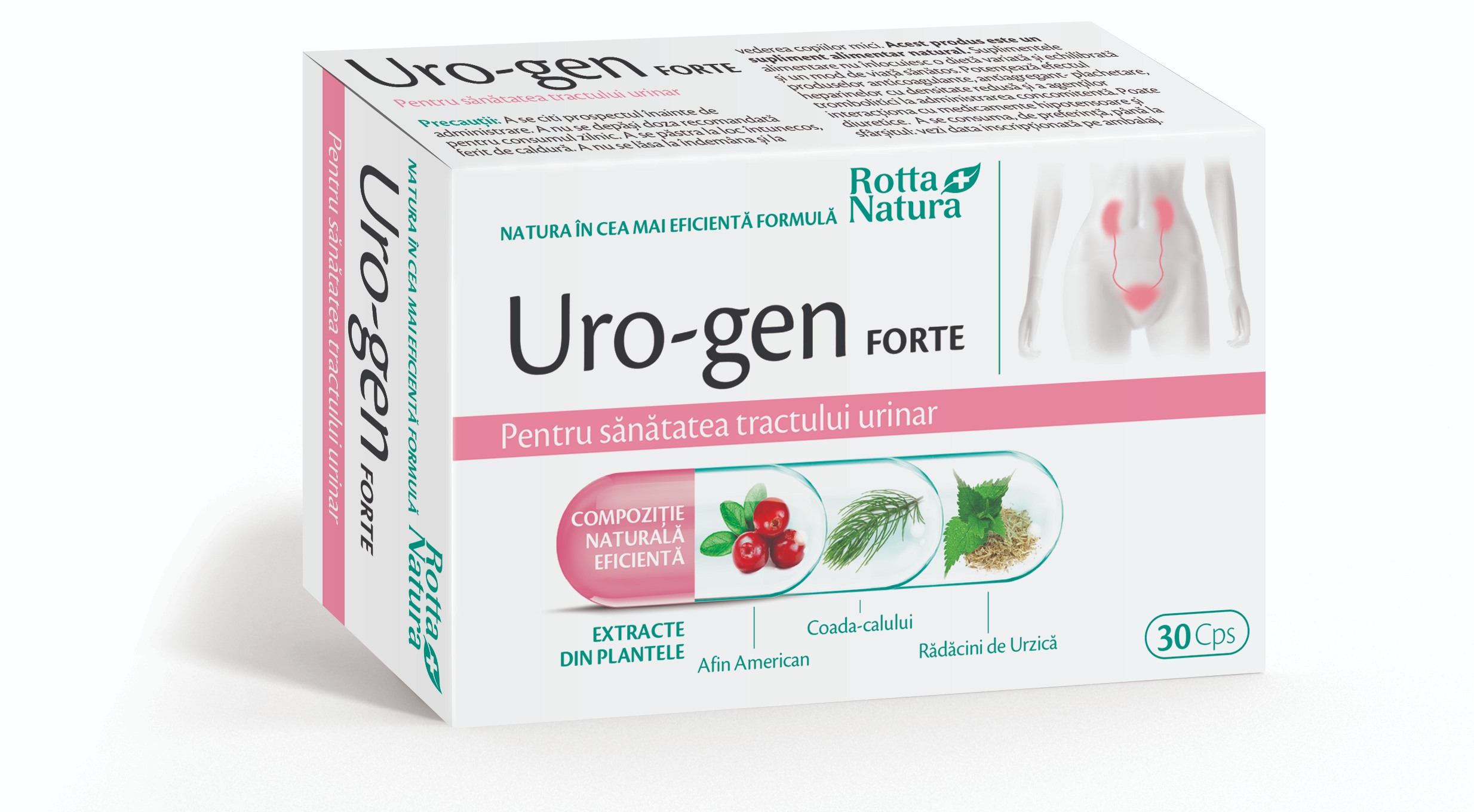 Dezinfectante urinare - Uro-gen forte, 30 capsule, Rotta Natura, sinapis.ro