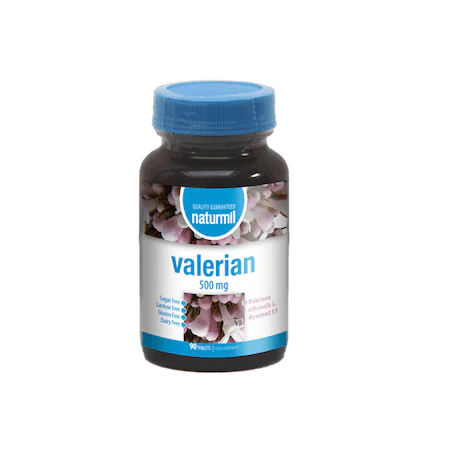 Sedative - Valerian 500mg, 90 tablete, Naturmil, sinapis.ro