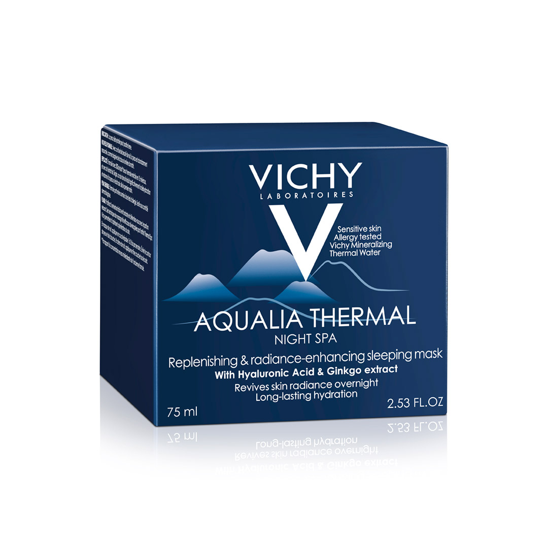 Creme si geluri de fata - Vichy Aqualia thermal spa de noapte, Gel-cremă hrănitor cu efect anti-oboseală, 75ml, sinapis.ro