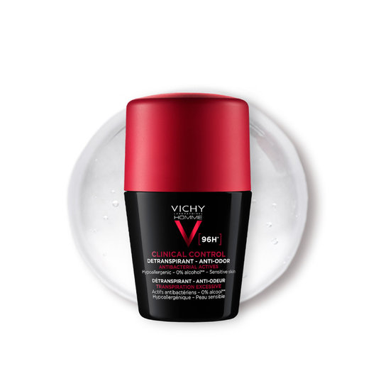 Deodorante si antiperspirante - Vichy Deodorant Homme cu roll-on pentru barbati Clinical Control 96h, 50ml, sinapis.ro