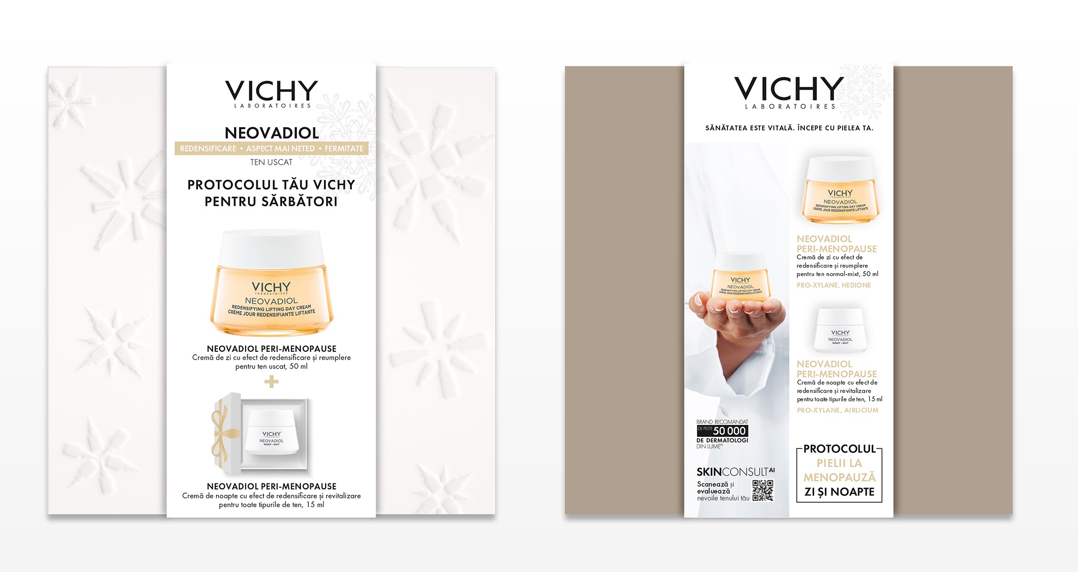 Creme si geluri de fata - Pachet Promotional Vichy Neovadiol crema peri-menopauza de zi, ten uscat 50ml + peri-menopauza crema noapte 15ml, sinapis.ro