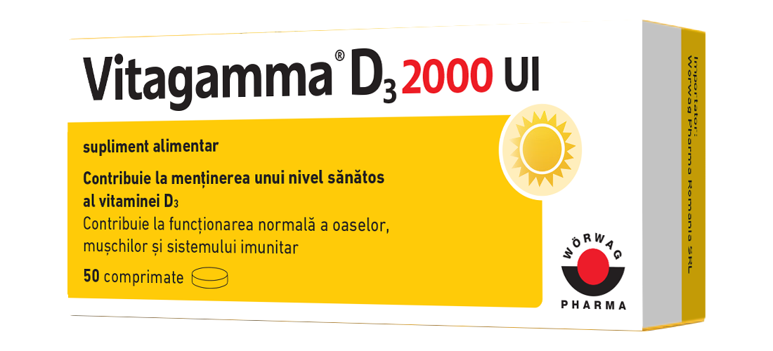 Uz general - Vitagamma D3 2000ui, 50 comprimate, sinapis.ro