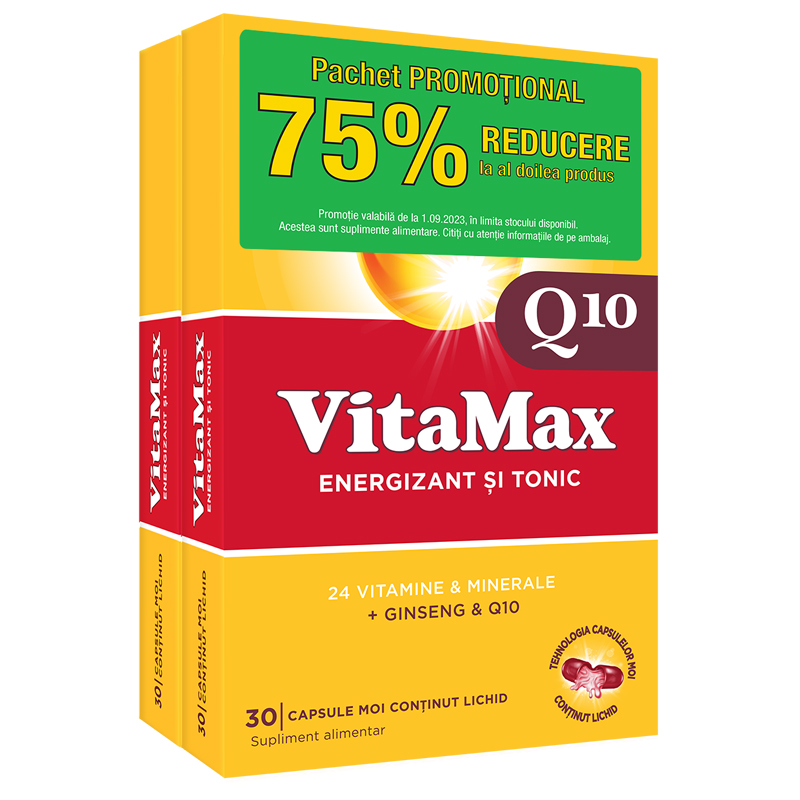 VITAMINE SI MINERALE - Vitamax Q10 30+30cpr la 75% reducere, sinapis.ro