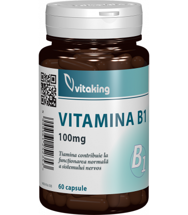 Adulti - Vitamina B1, 100 mg, 60 capsule, Vitaking, sinapis.ro
