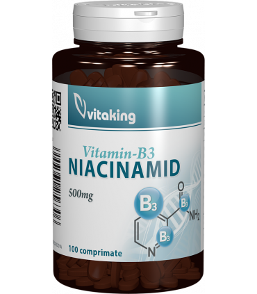 Adulti - Vitamina B3 (niacinamida), 500 mg, 100 comprimate, Vitaking, sinapis.ro